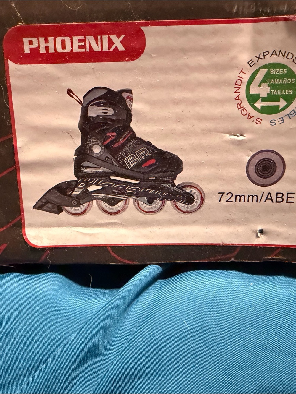 Phenix Black Inline Skates with Red Accents
